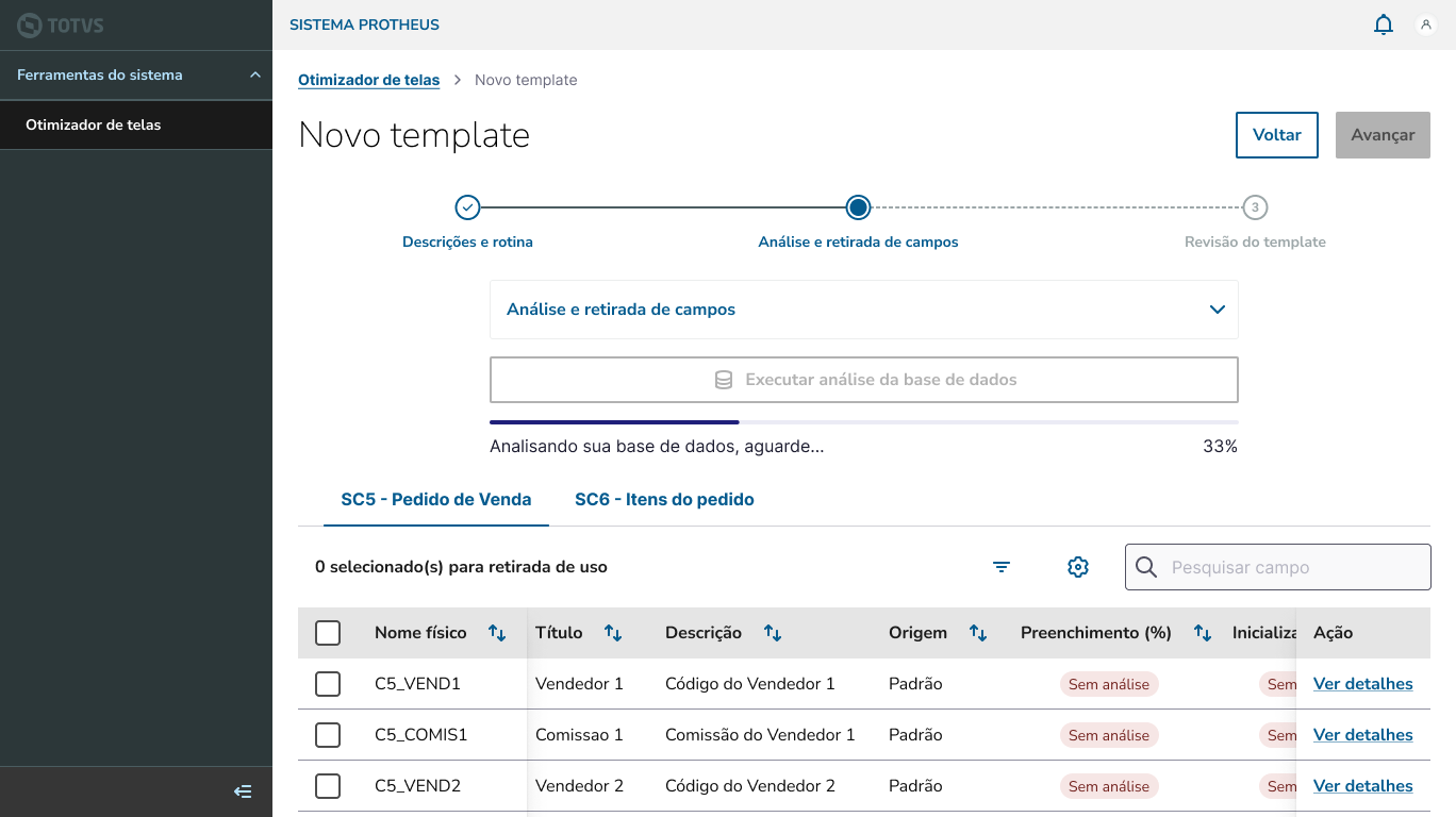 A sample of the high fidelity prototype, showing the step 2 of the tool.
